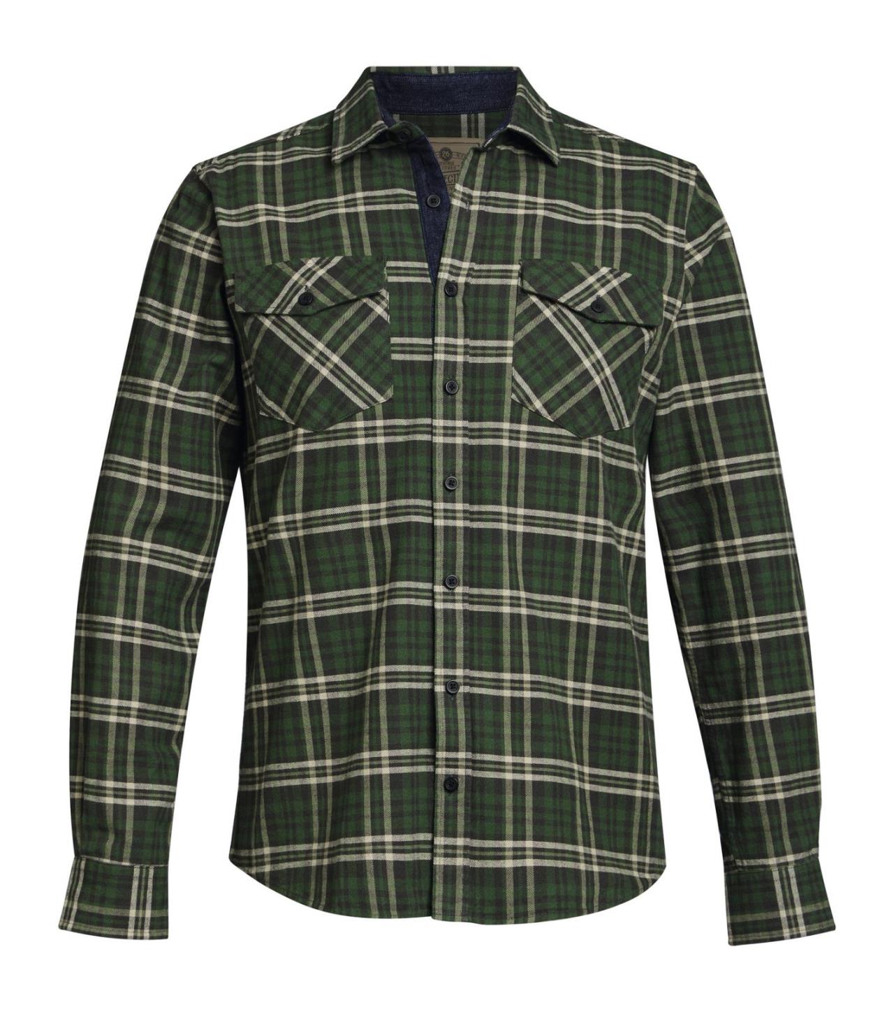 100017164 Hemd Gr. XL PLAID FLANNEL Grün