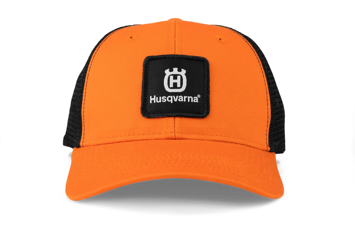 Cap orange mit Netzeinsatz