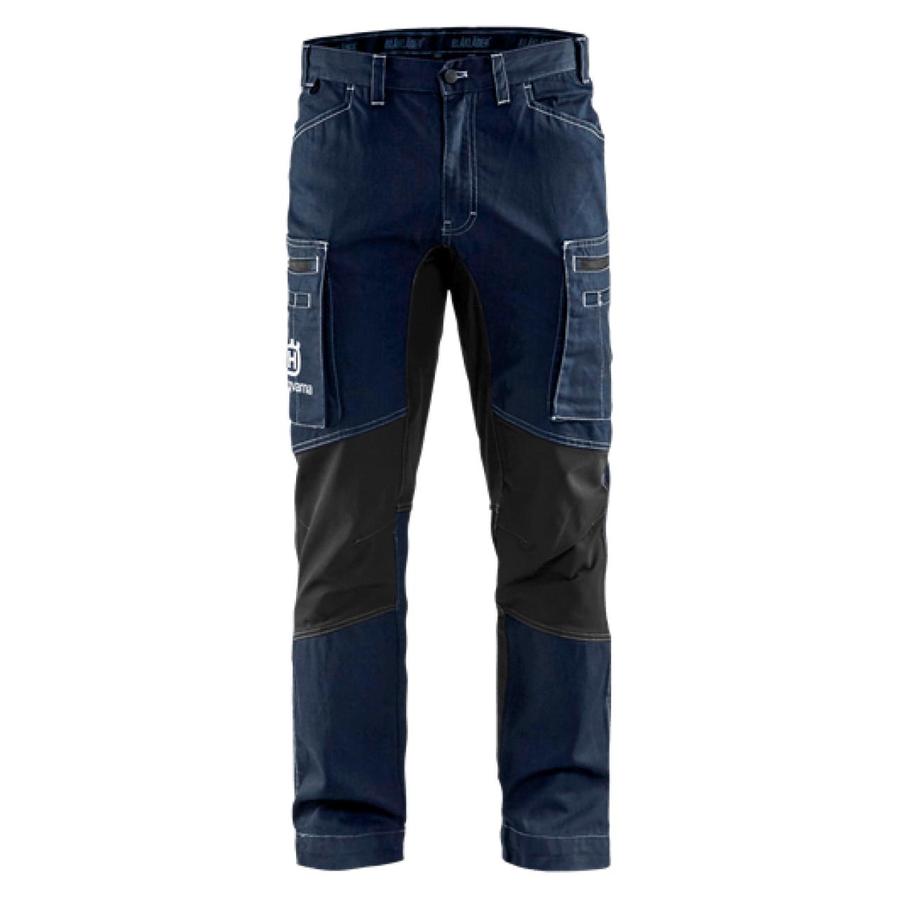 100004605_Husqvarna_Werkstatthose Stretch Dunkelblau_Schwarz_595104819